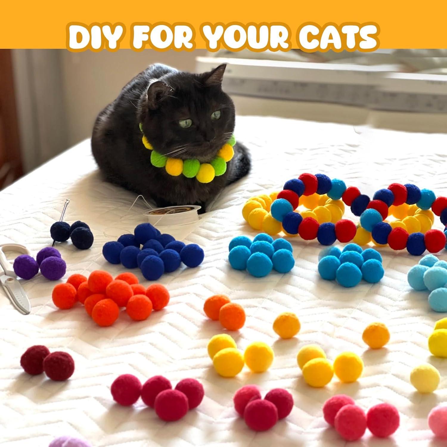 Set de Juguetes para Gatos TEAWOO - 100 Bolas y 2 Lanzadores