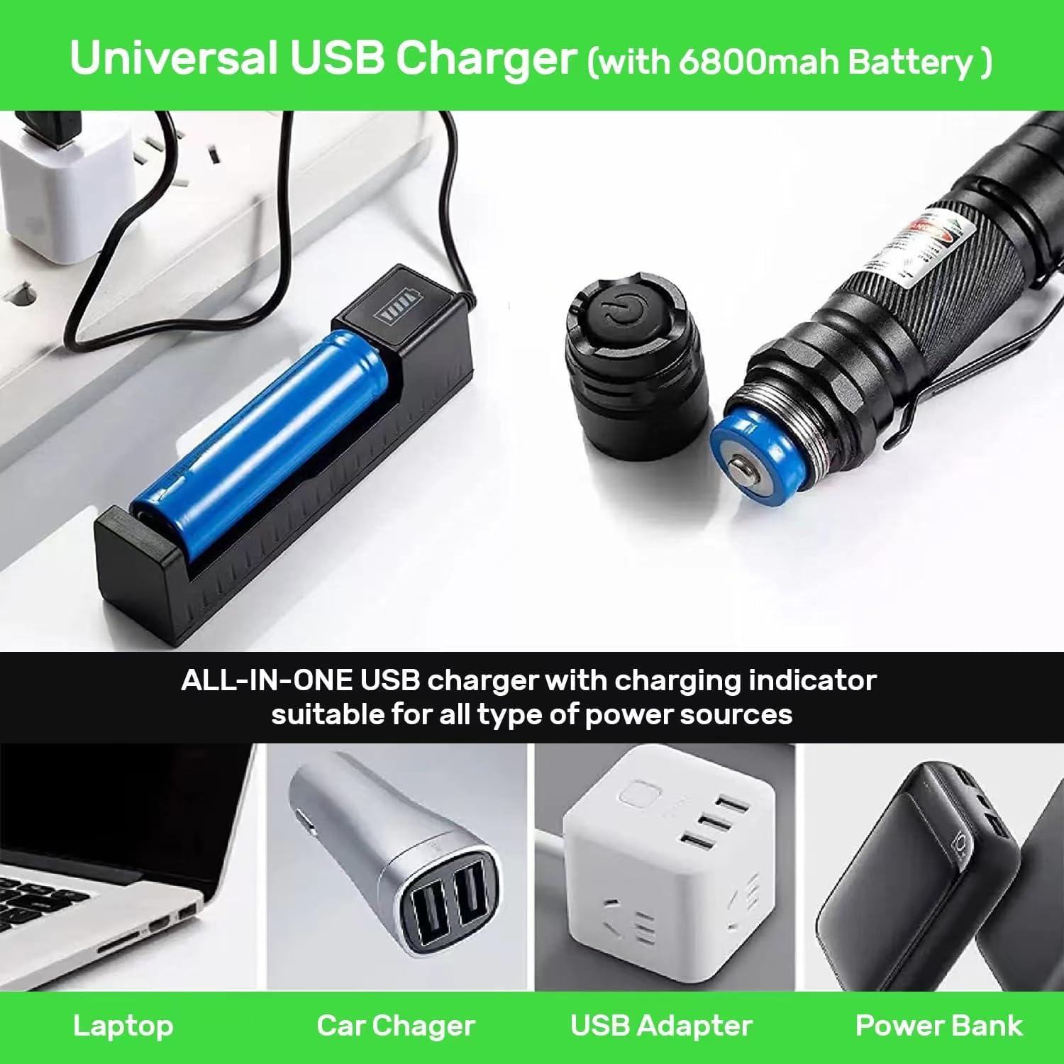 Puntero Láser Verde IVVTRYI 9127 Recargable Táctico 220g