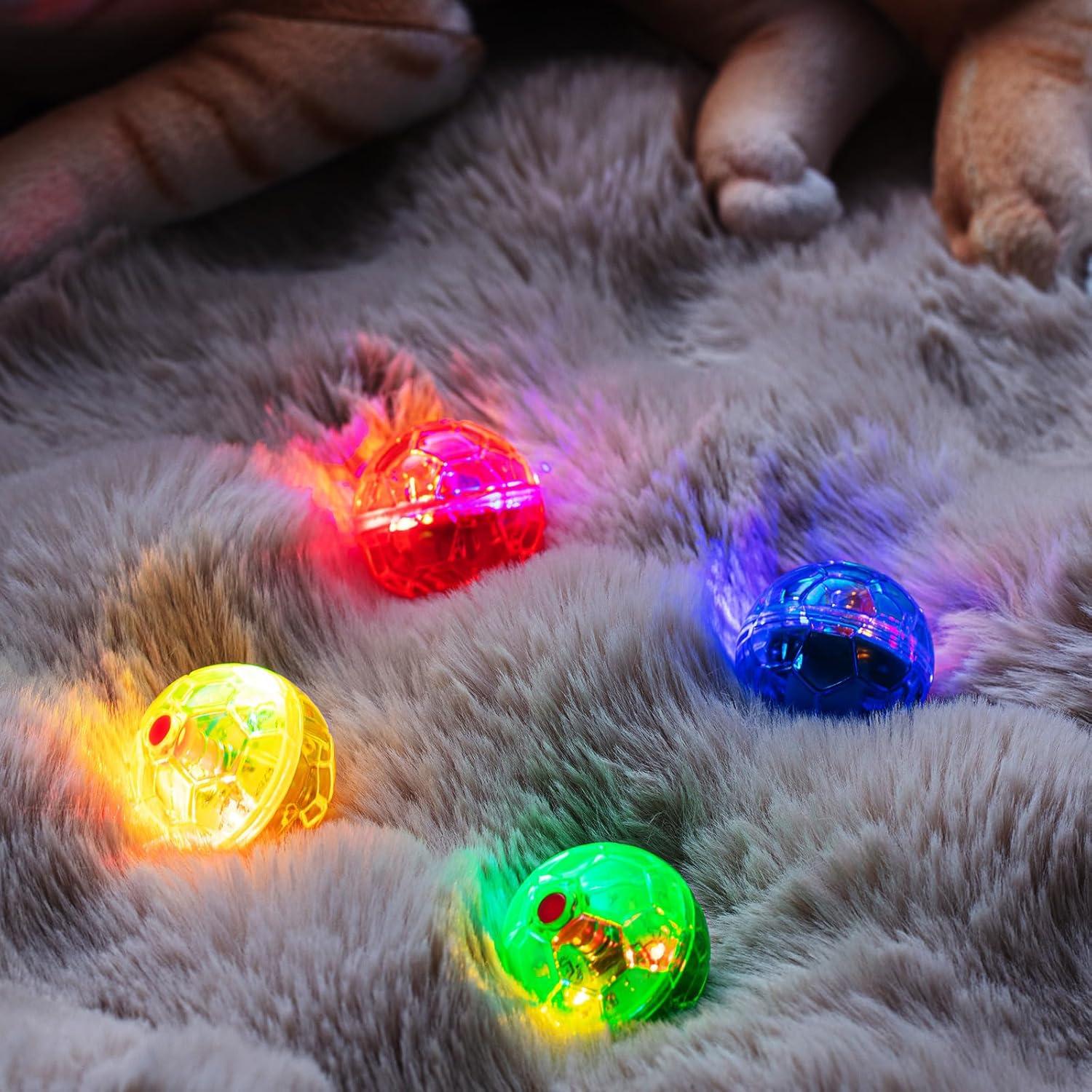 Pelotas Interactivas para Gatos Frienda - 4 Piezas LED Multicolor