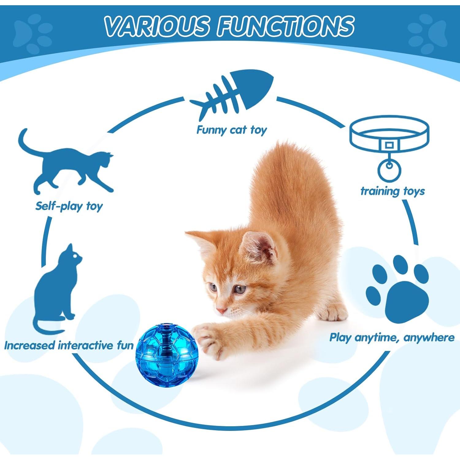 Pelotas Interactivas para Gatos Frienda - 4 Piezas LED Multicolor