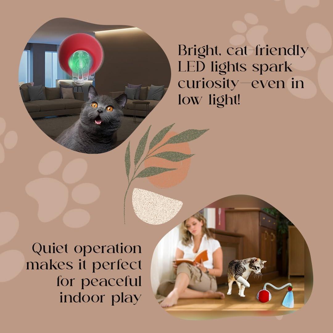 Juguete Interactivo para Gatos GlowPounce - Bola Automática 6.99cm