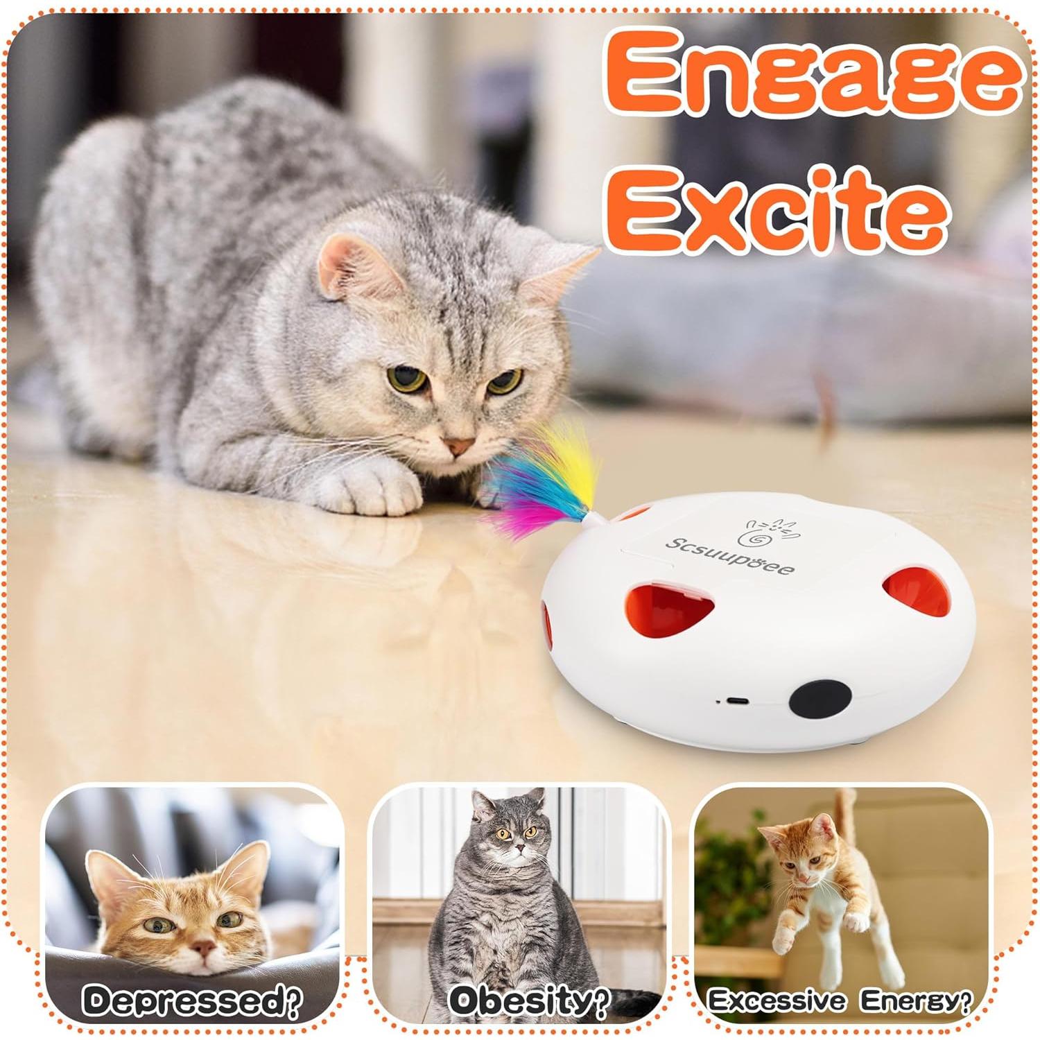 Juguete Interactivo para Gatos Scsuupoee con Sensor Inteligente