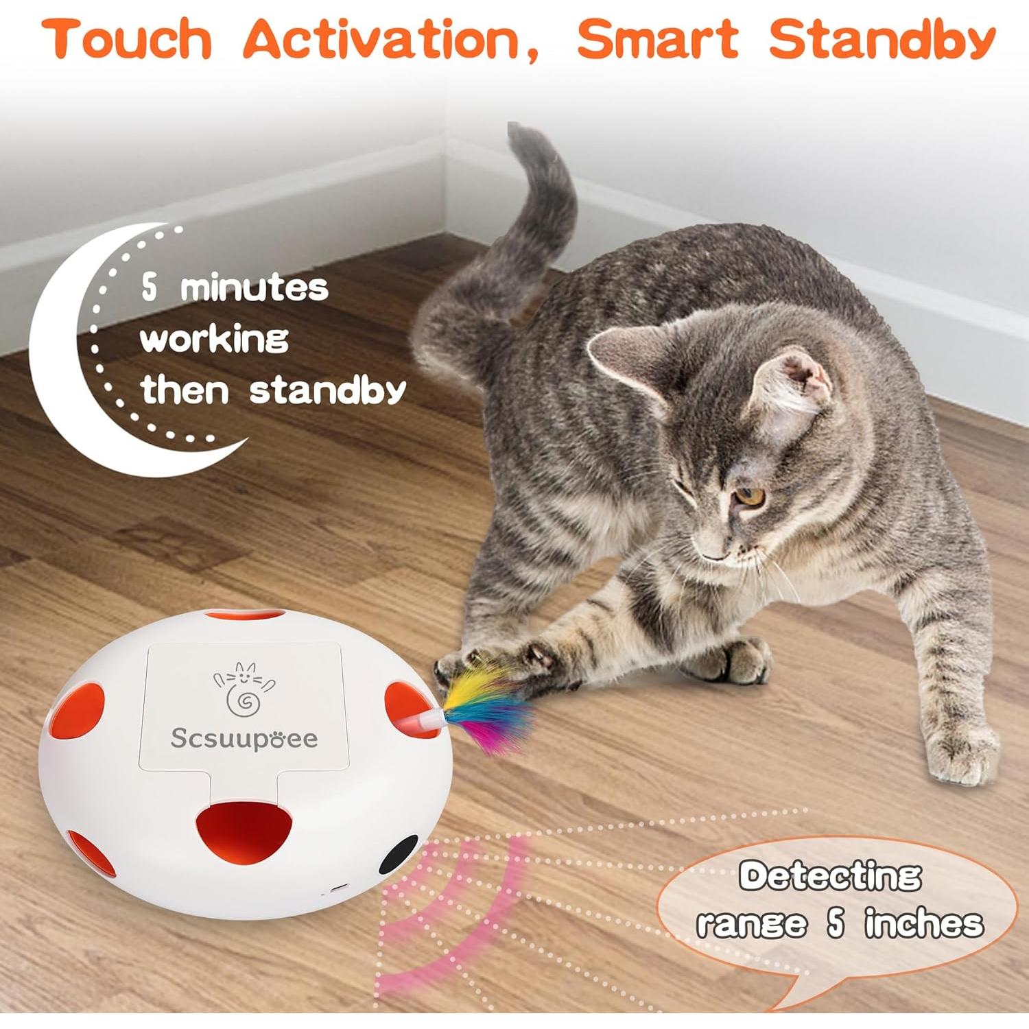 Juguete Interactivo para Gatos Scsuupoee con Sensor Inteligente