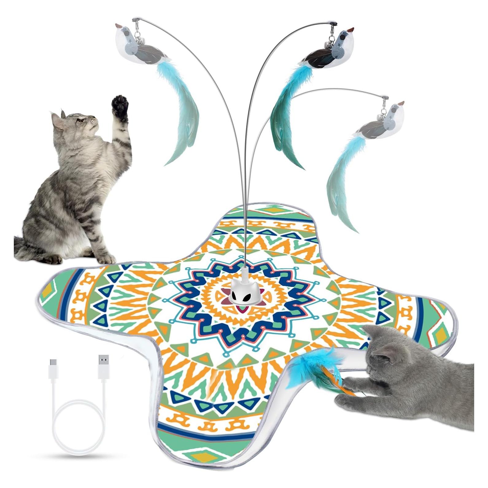 Juguete Interactivo para Gatos Temracha 3 en 1 Recargable