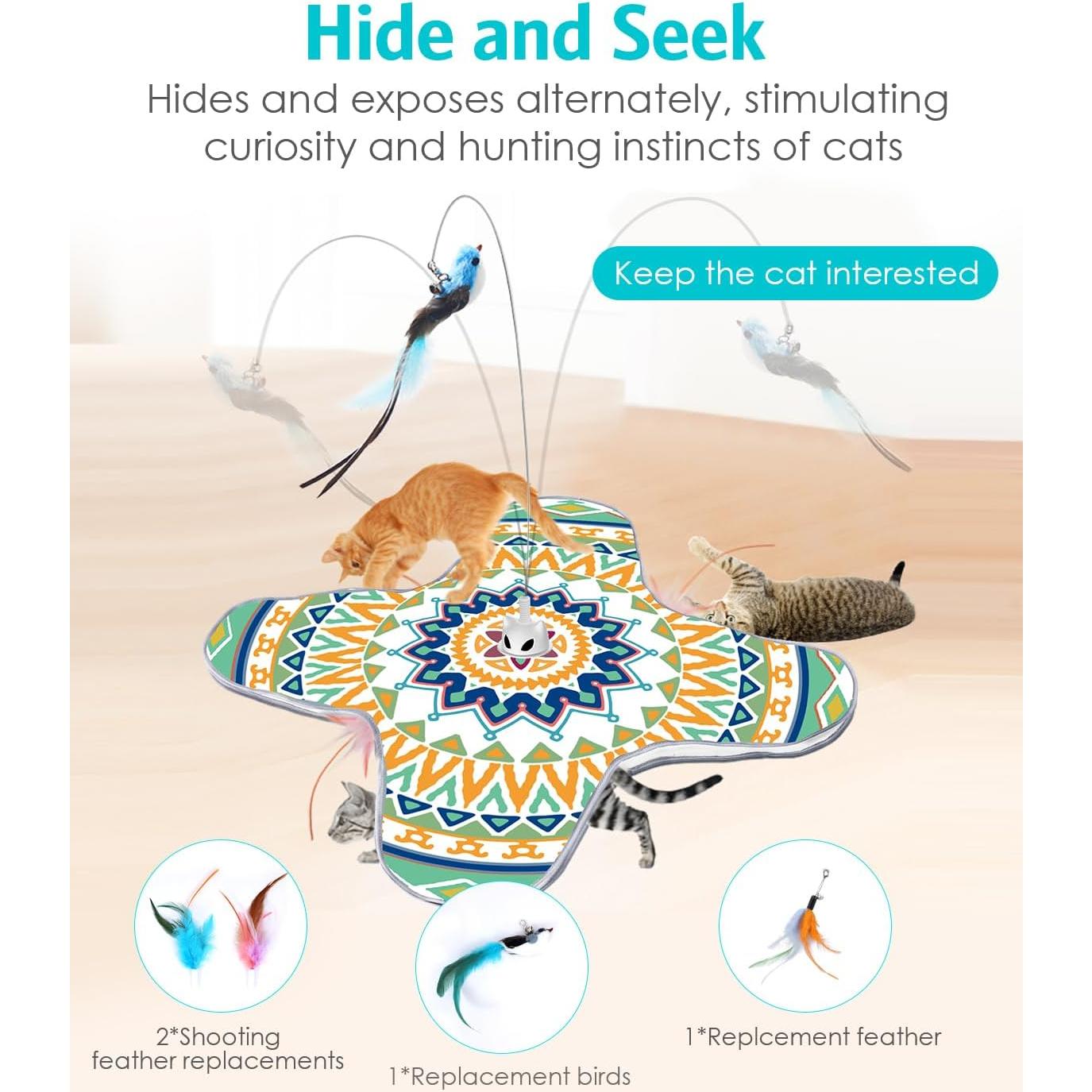 Juguete Interactivo para Gatos Temracha 3 en 1 Recargable