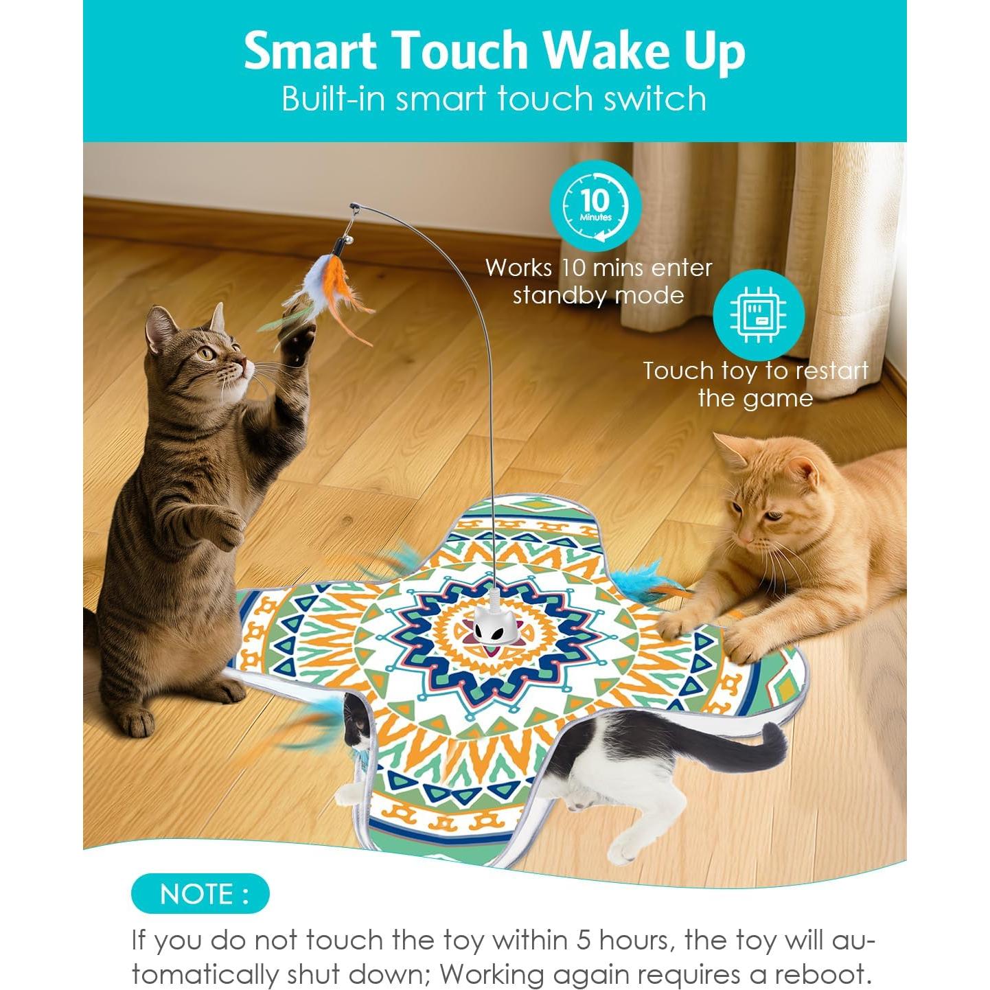 Juguete Interactivo para Gatos Temracha 3 en 1 Recargable