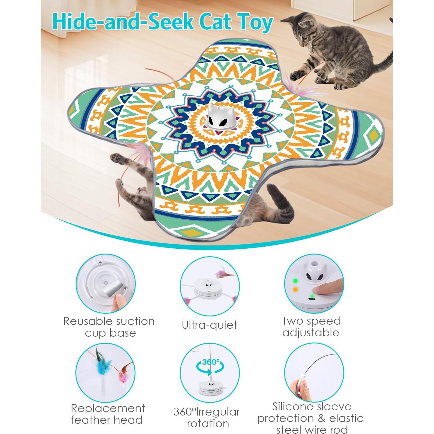 Juguete Interactivo para Gatos Temracha 3 en 1 Recargable