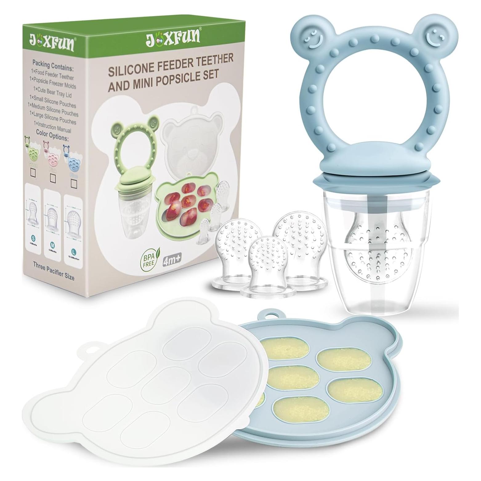 Alimentador de Frutas JEXFUN de Silicona para Bebés 4 Meses+