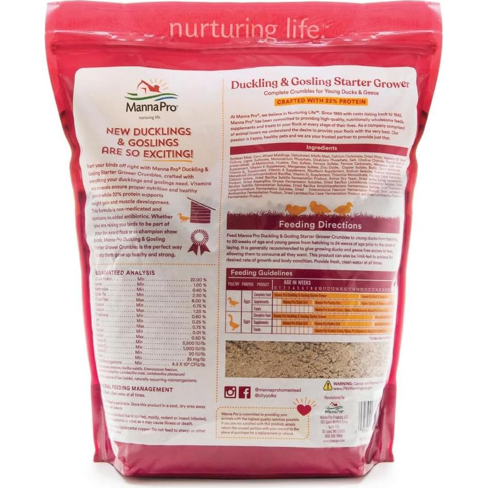 Alimento Inicial para Patos Manna Pro 3.63 kg - Sin Antibioticos