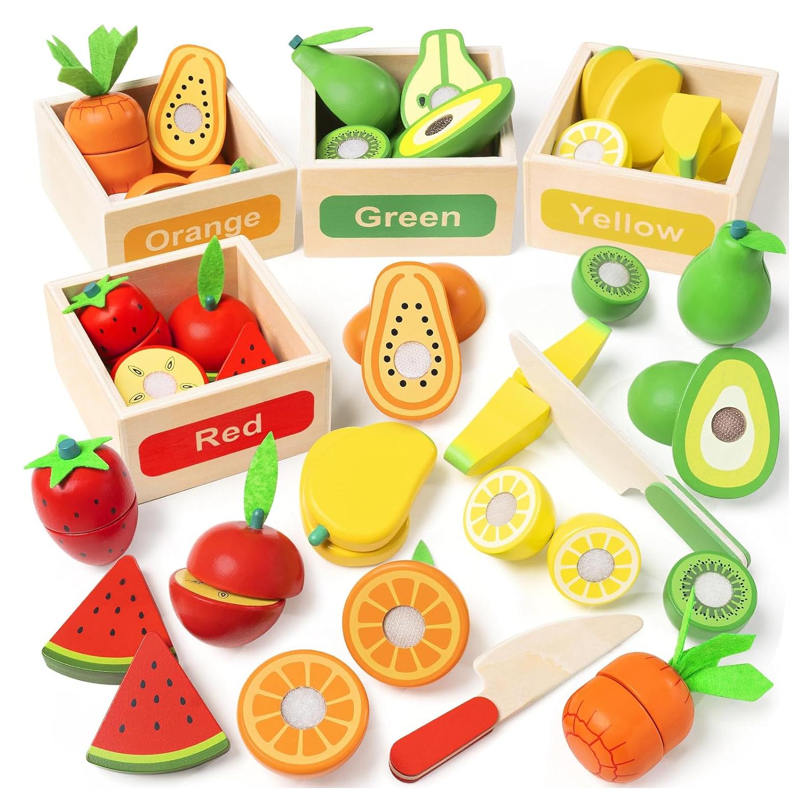 Juego de Comida de Madera TooyBing - 30 Piezas Montessori