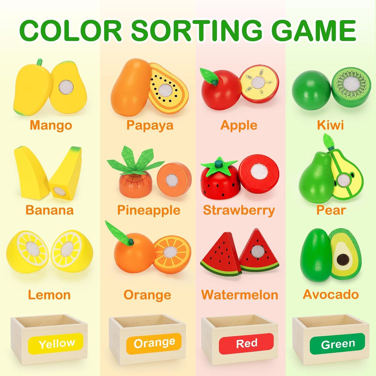 Juego de Comida de Madera TooyBing - 30 Piezas Montessori