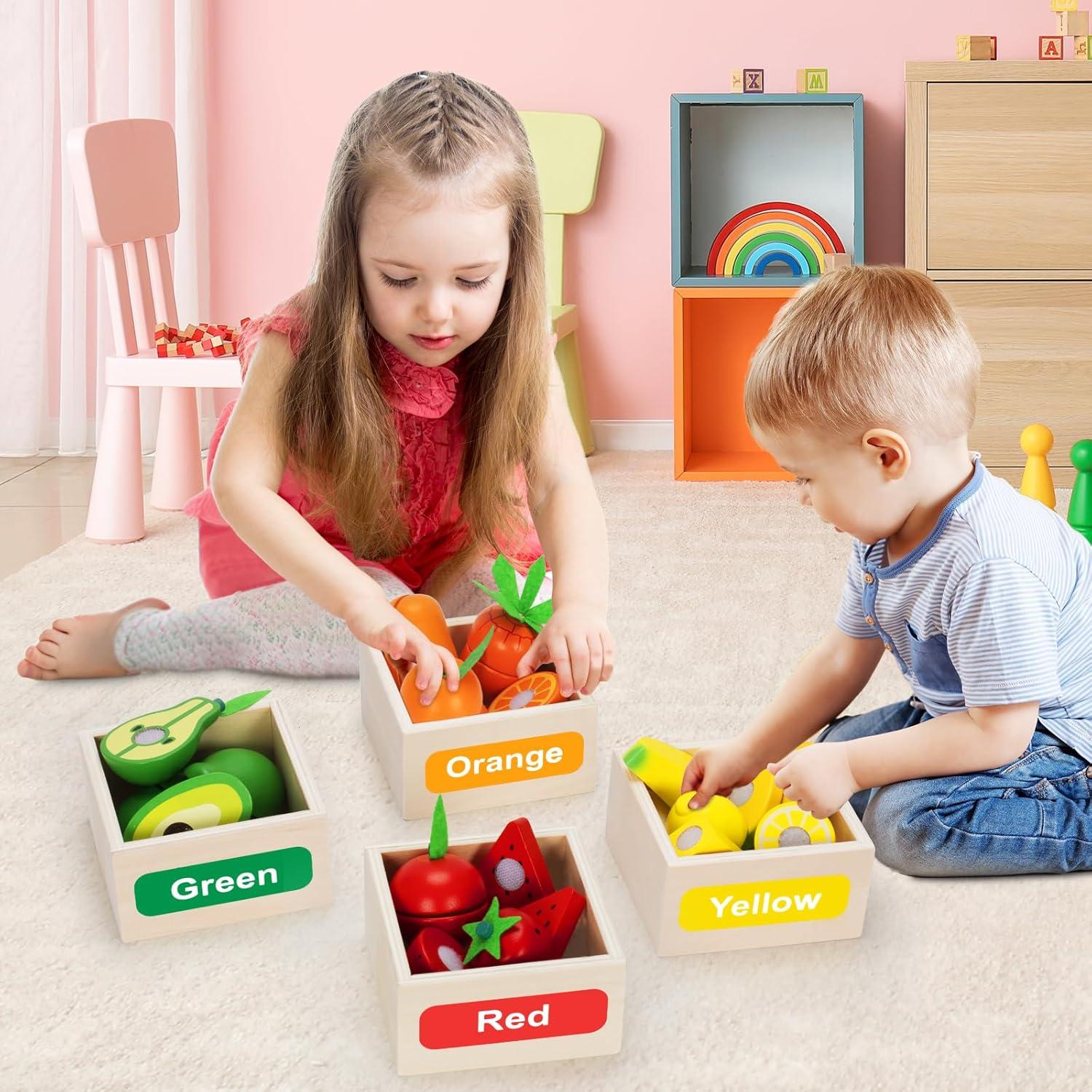 Juego de Comida de Madera TooyBing - 30 Piezas Montessori