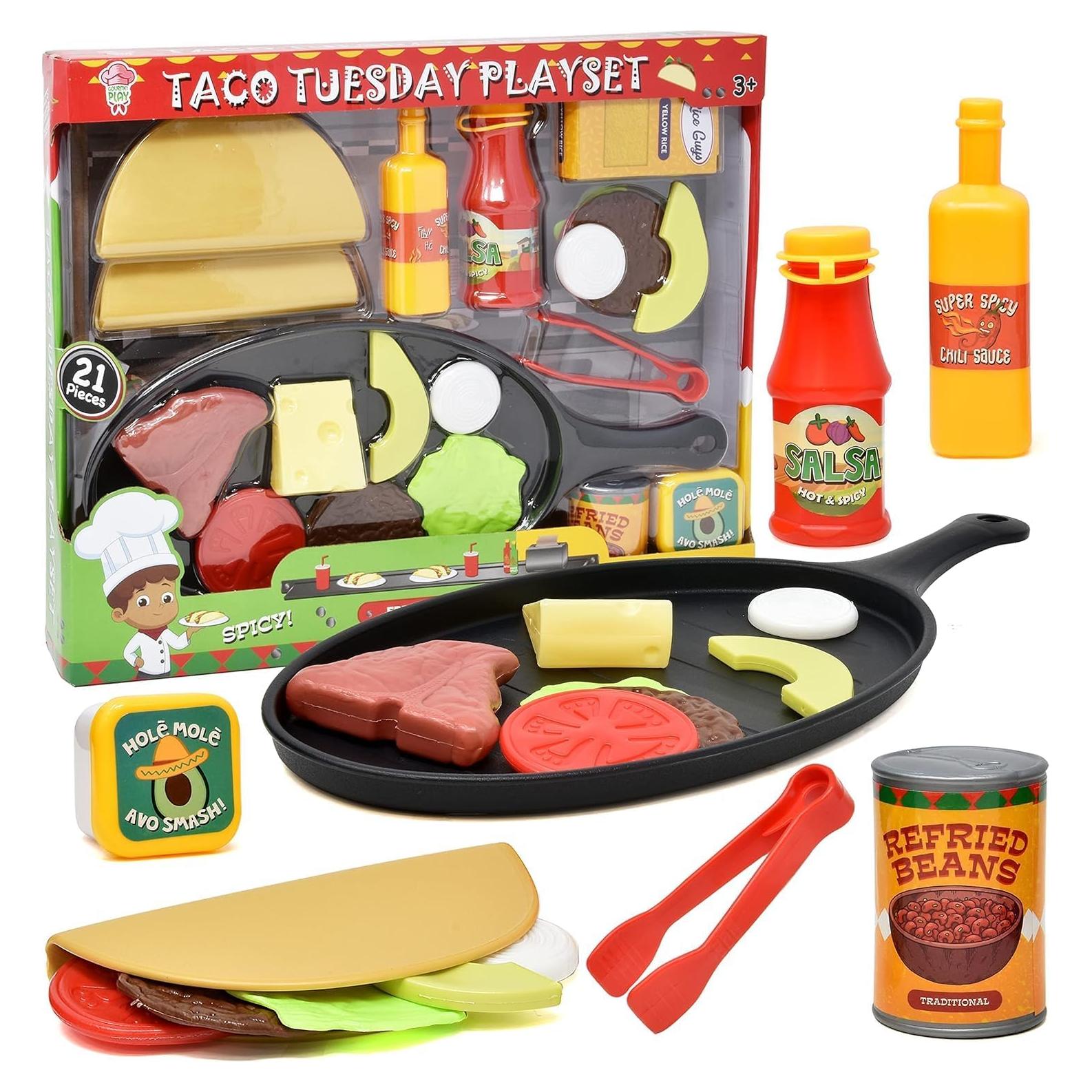 Juego de Comida Taco Mexicano para Niños - 21 Piezas
