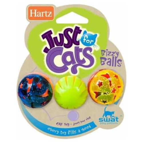 Pelotas Bizzy Hartz para Gatos - Juguete Interactivo 3 Piezas