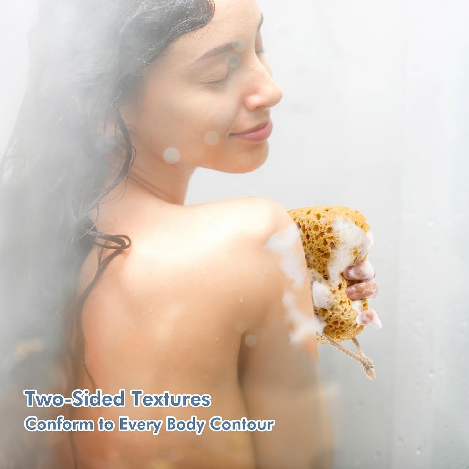 Esponjas de Baño Azymi 2 Piezas Exfoliantes Suaves 16x13 cm
