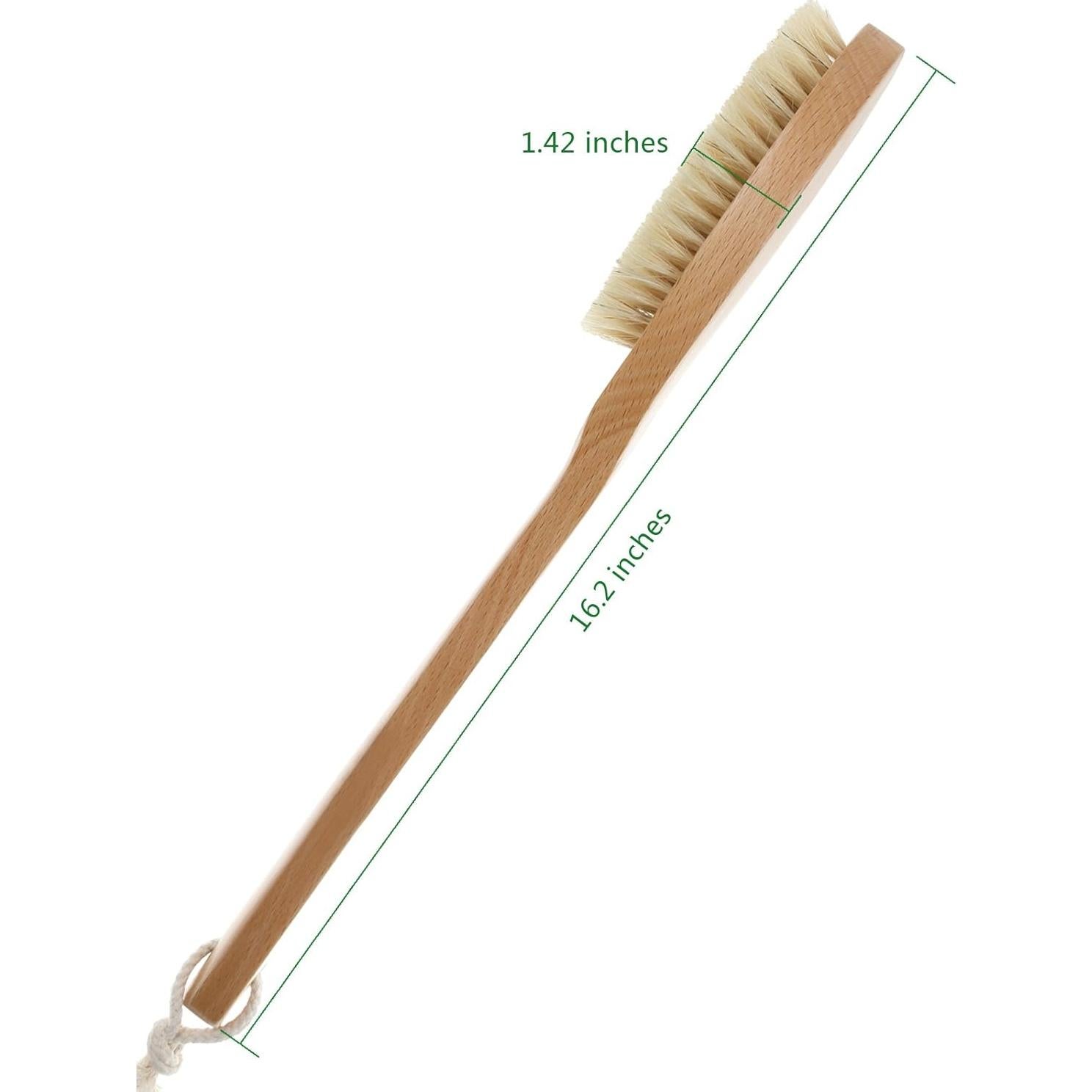 Cepillo de Cuerpo Huayi con Mango Largo y Cerdas Naturales