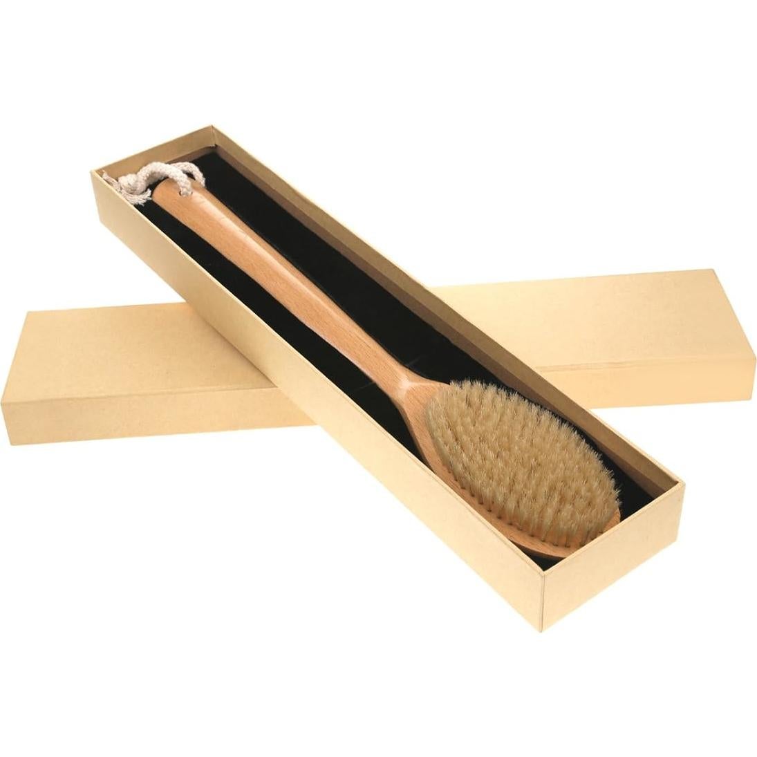 Cepillo de Cuerpo Huayi con Mango Largo y Cerdas Naturales