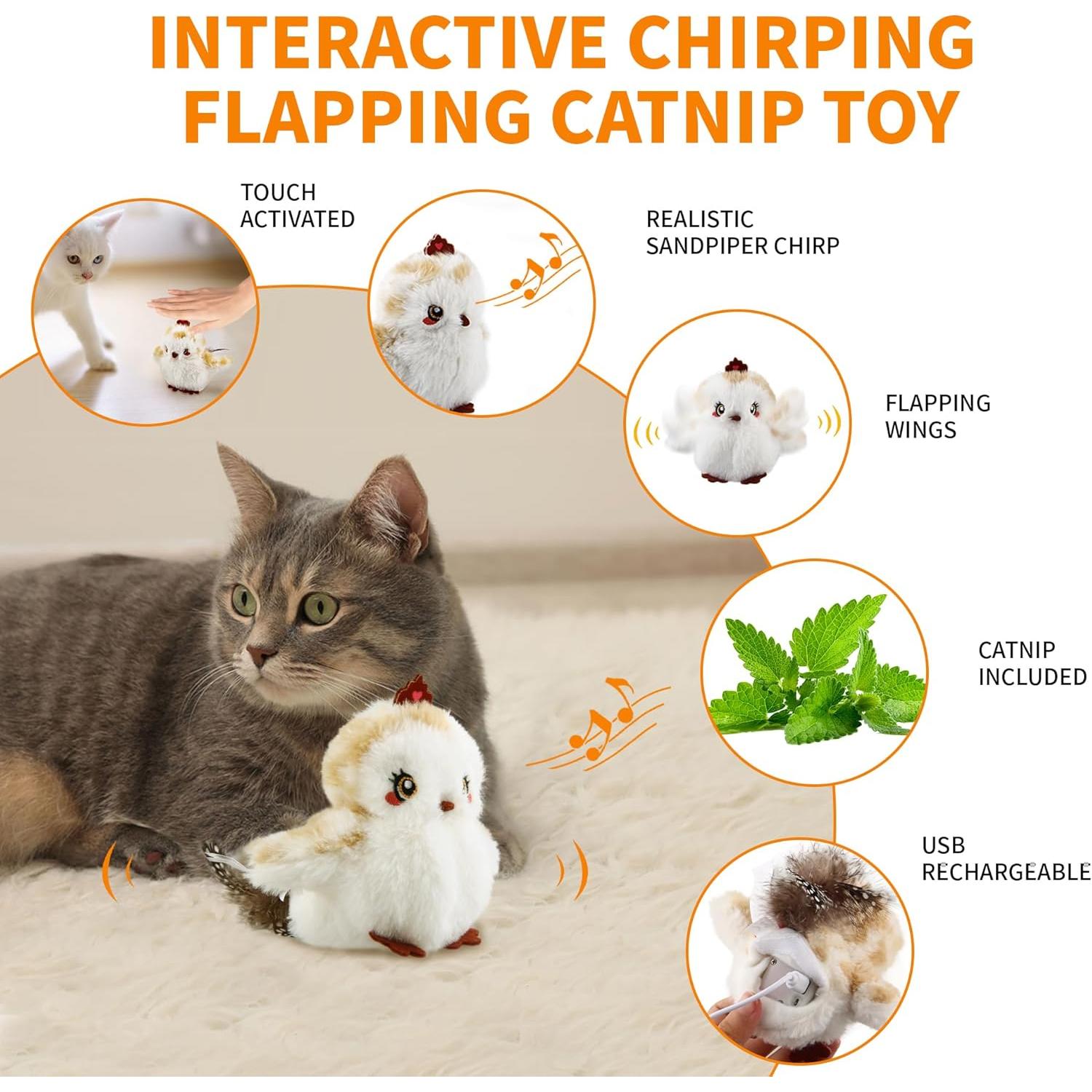 Juguete Interactivo para Gato GiGwi Flappy Bird Recargable