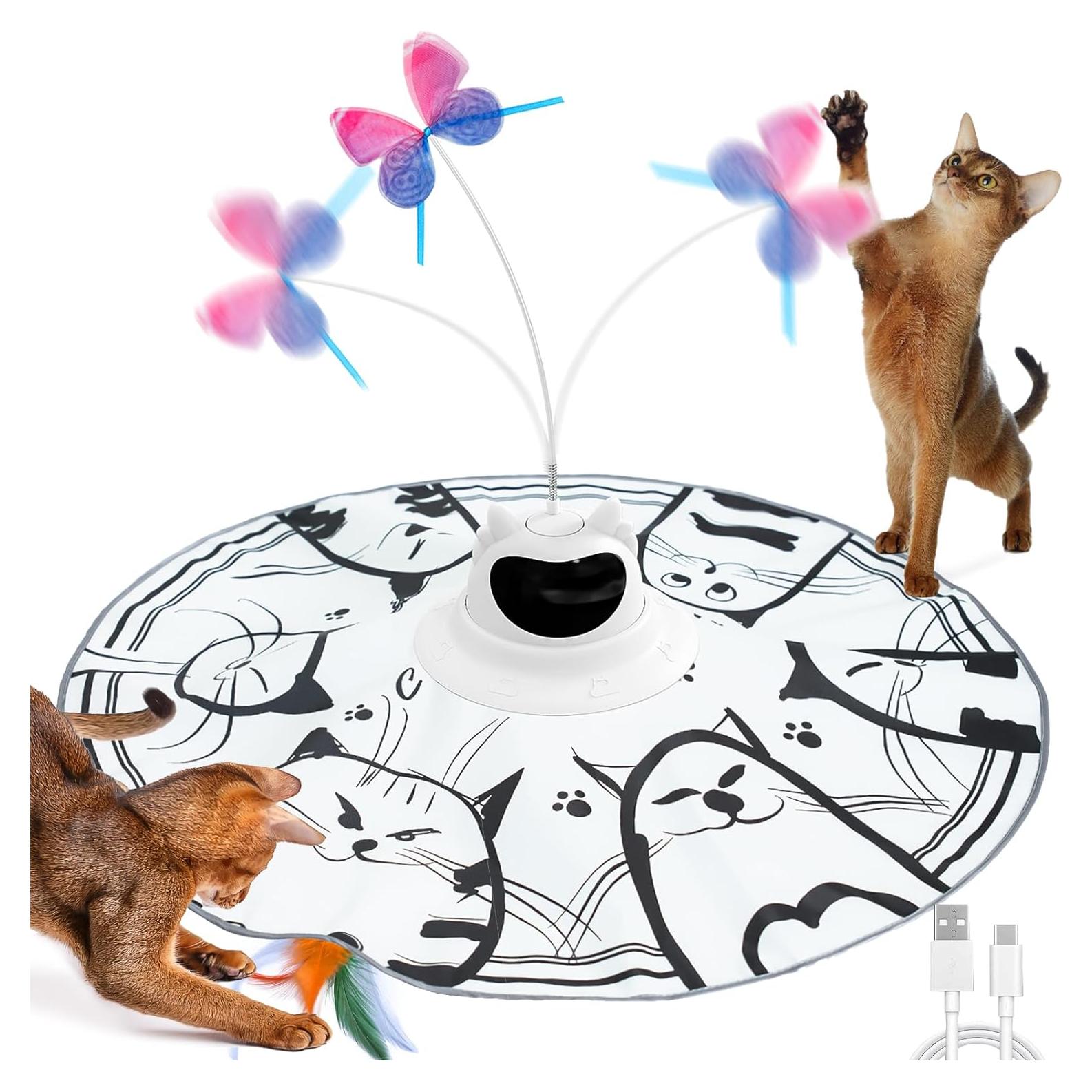 Juguete Interactivo para Gatos Xuyub 2-en-1 Recargable