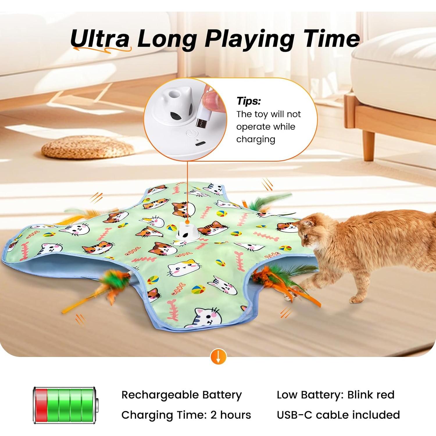 Juguete Interactivo para Gatos Chtoocy OK013 Recargable USB