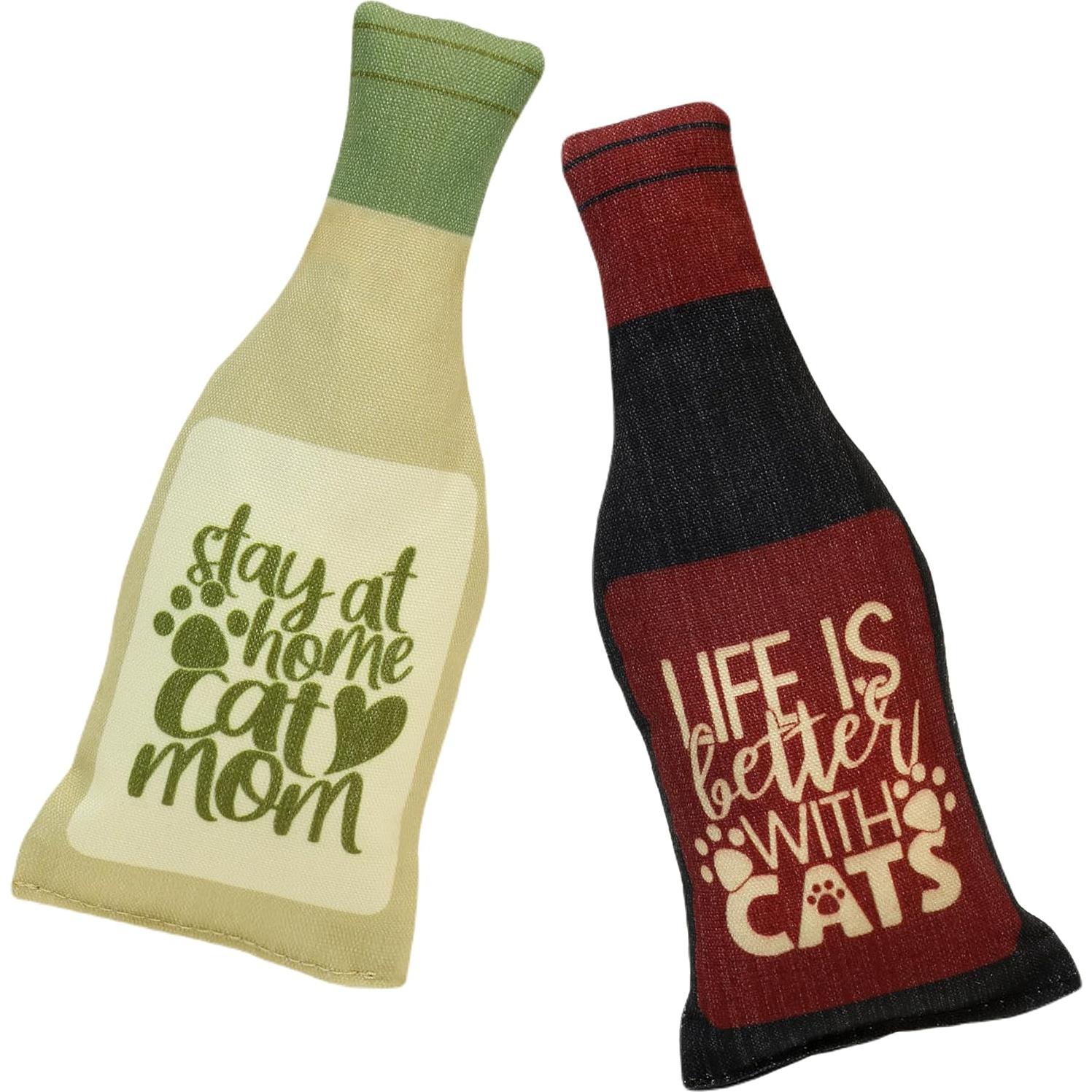 Juguete para Gatos Plum Hill Botella de Vino Catnip 2 Unidades