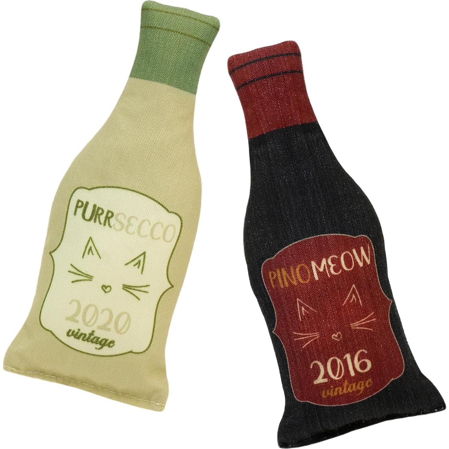 Juguete para Gatos Plum Hill Botella de Vino Catnip 2 Unidades