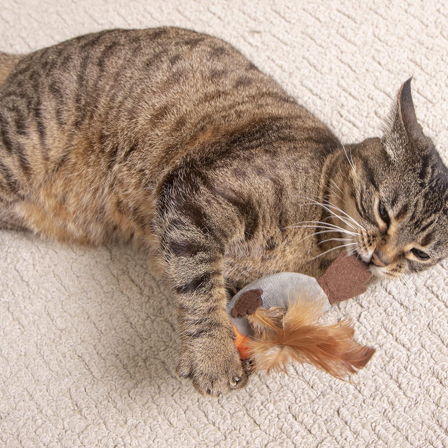 Juguete Electrónico para Gatos Petlinks Flutter Singer - Gris/Azul