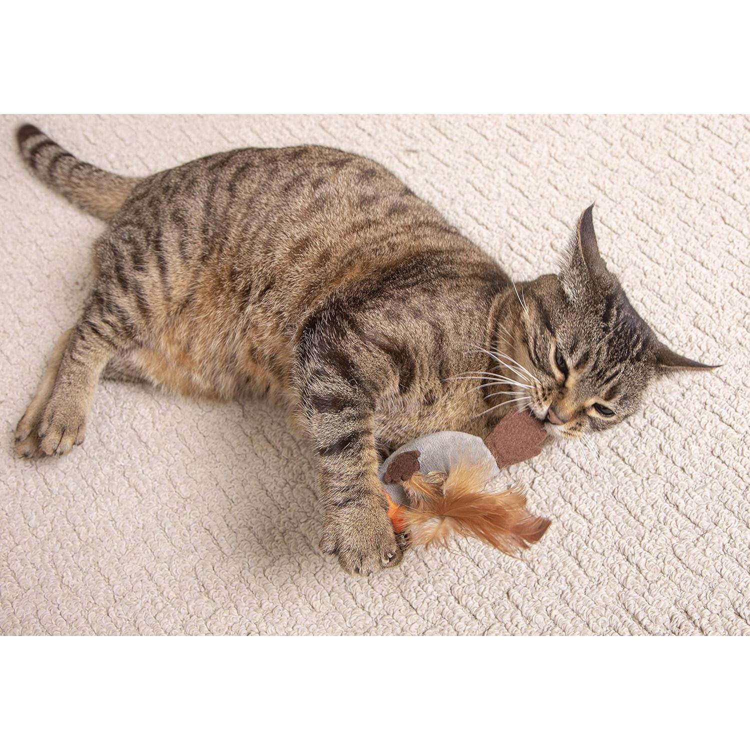 Juguete Electrónico para Gatos Petlinks Flutter Singer - Gris/Azul