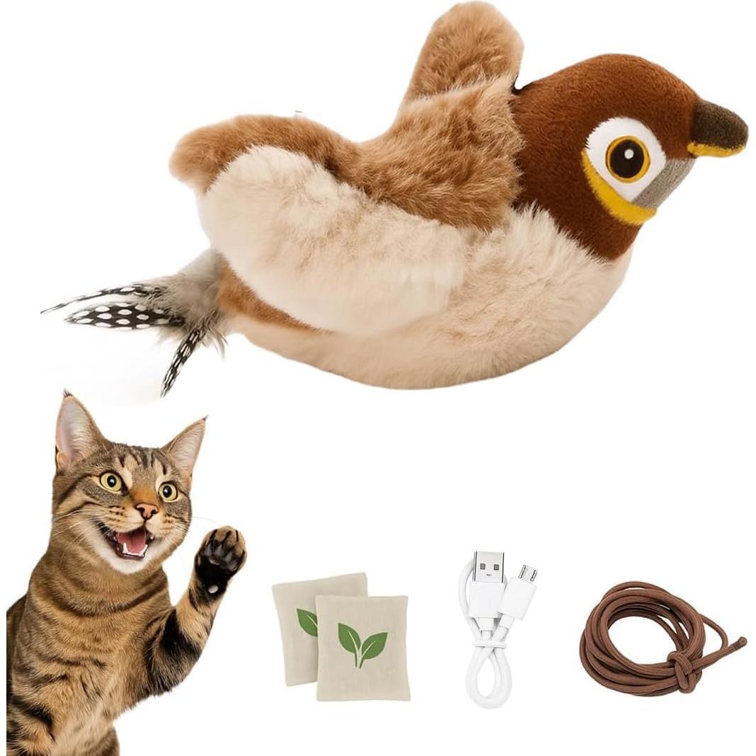 Juguete Interactivo para Gatos Paws Power Gorrión Recargable