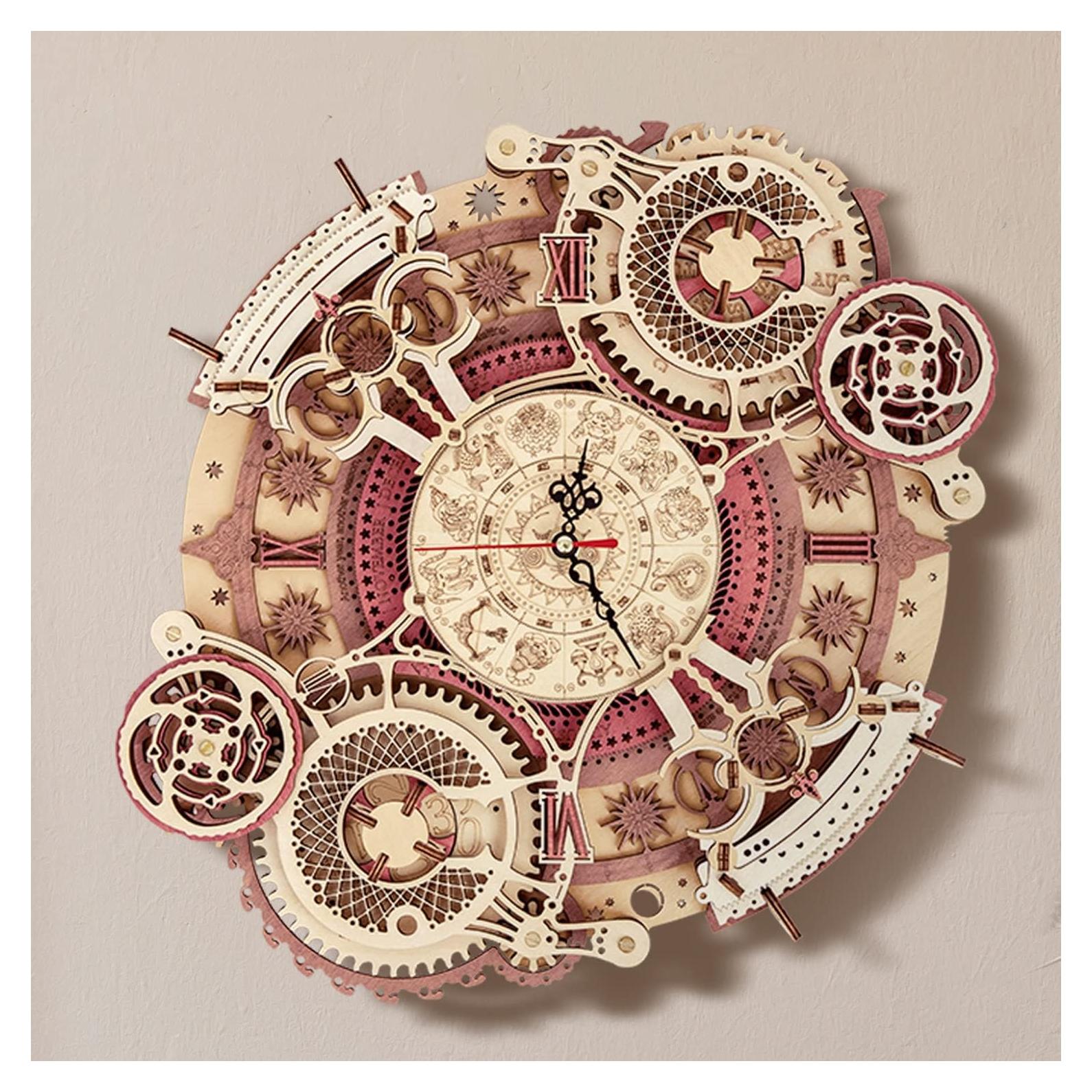 Rompecabezas de Madera 3D ROKR Reloj del Zodiaco DIY