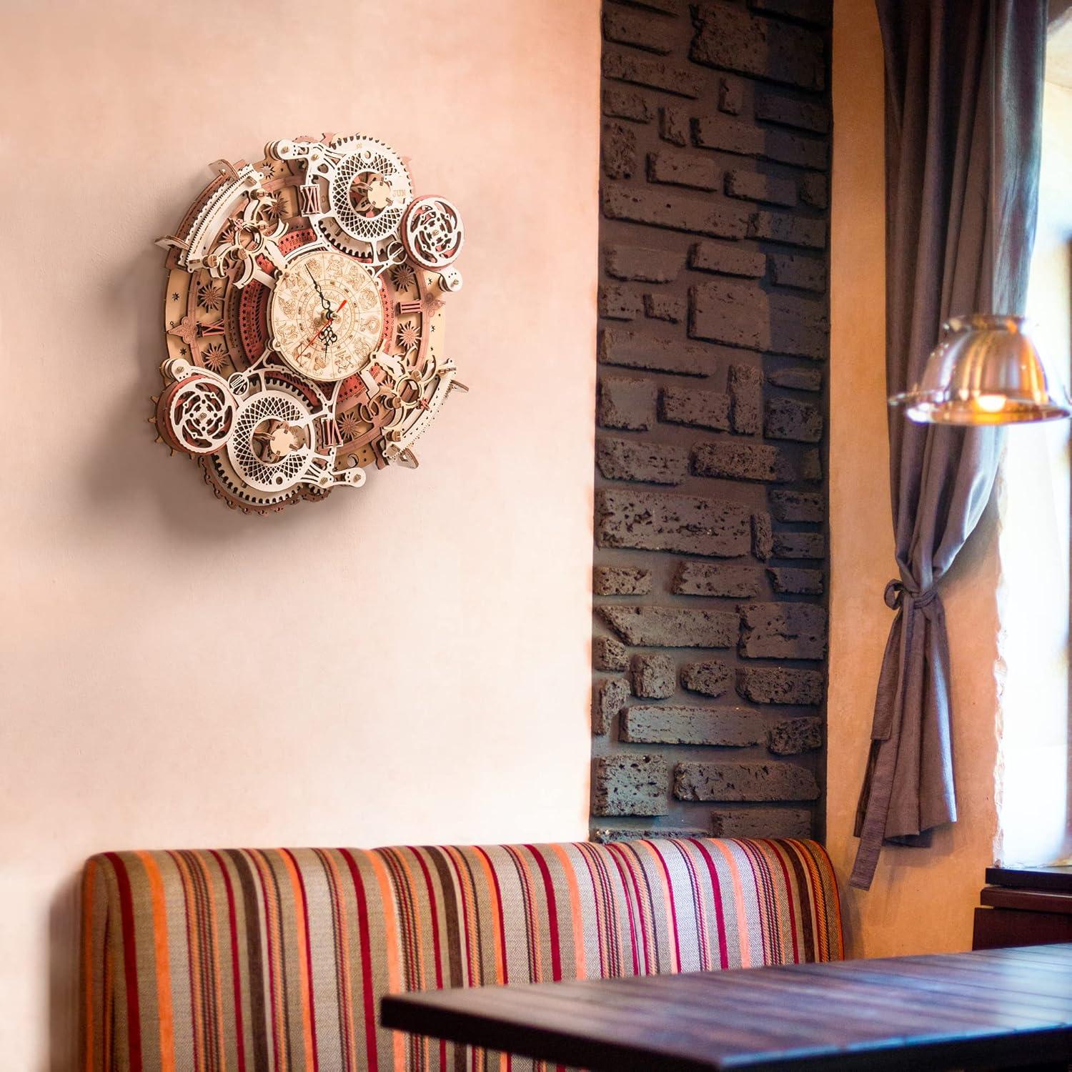 Rompecabezas 3D ROKR Reloj de Madera Zodiacal para Adultos