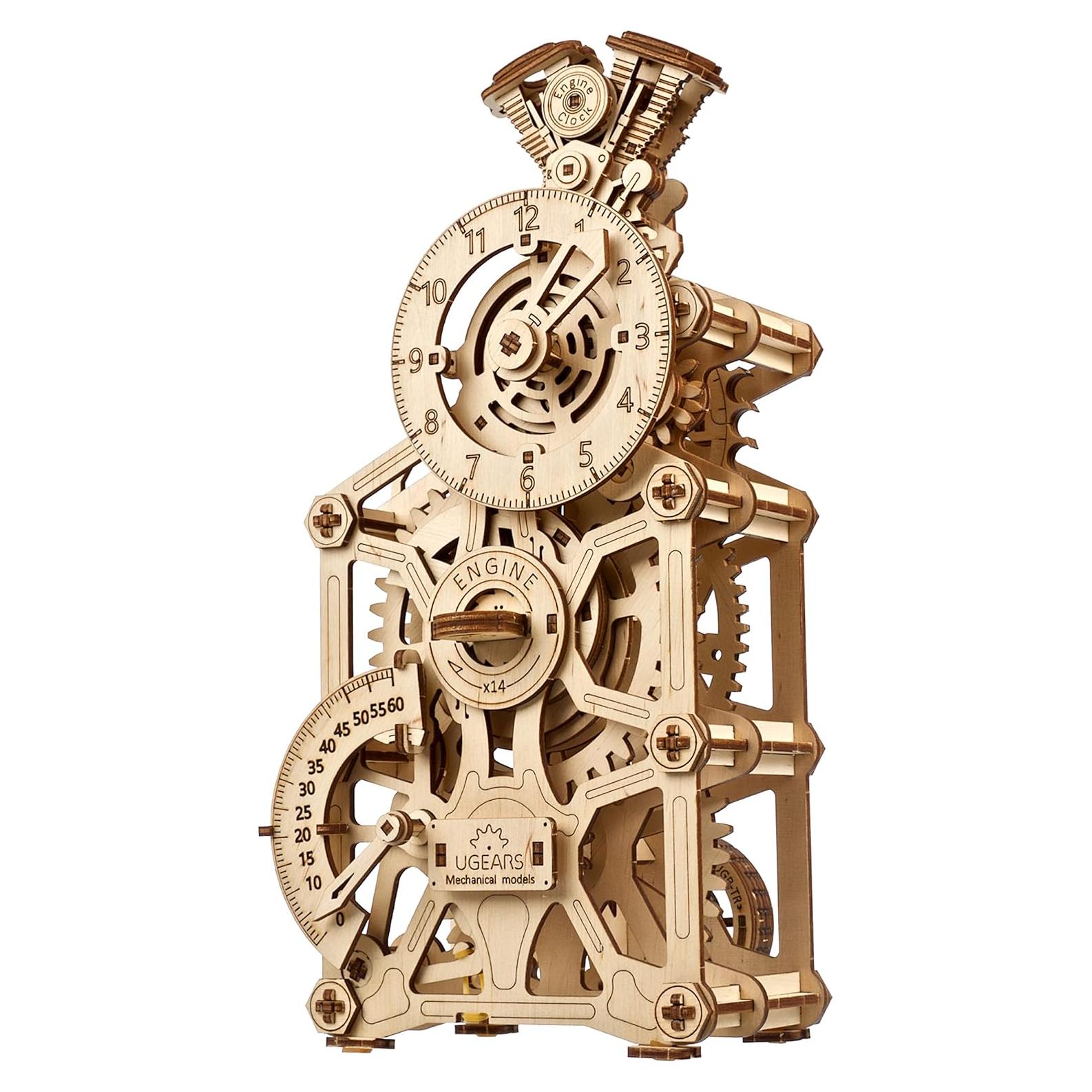 Reloj de Motor UGEARS 3D Puzzle Mecánico de Madera