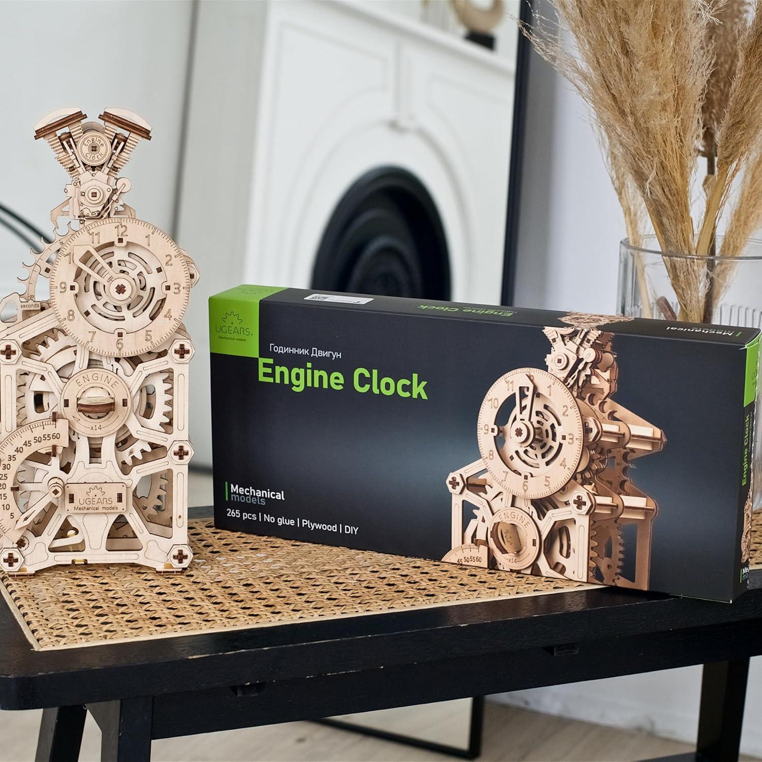 Reloj de Motor UGEARS 3D Puzzle Mecánico de Madera
