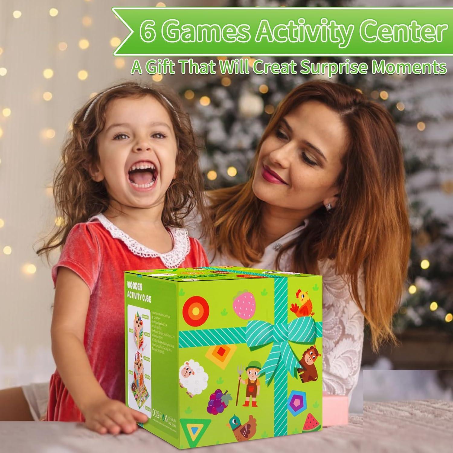 Cubo de Actividad de Madera ATOYUS para Niños 1-3 Años