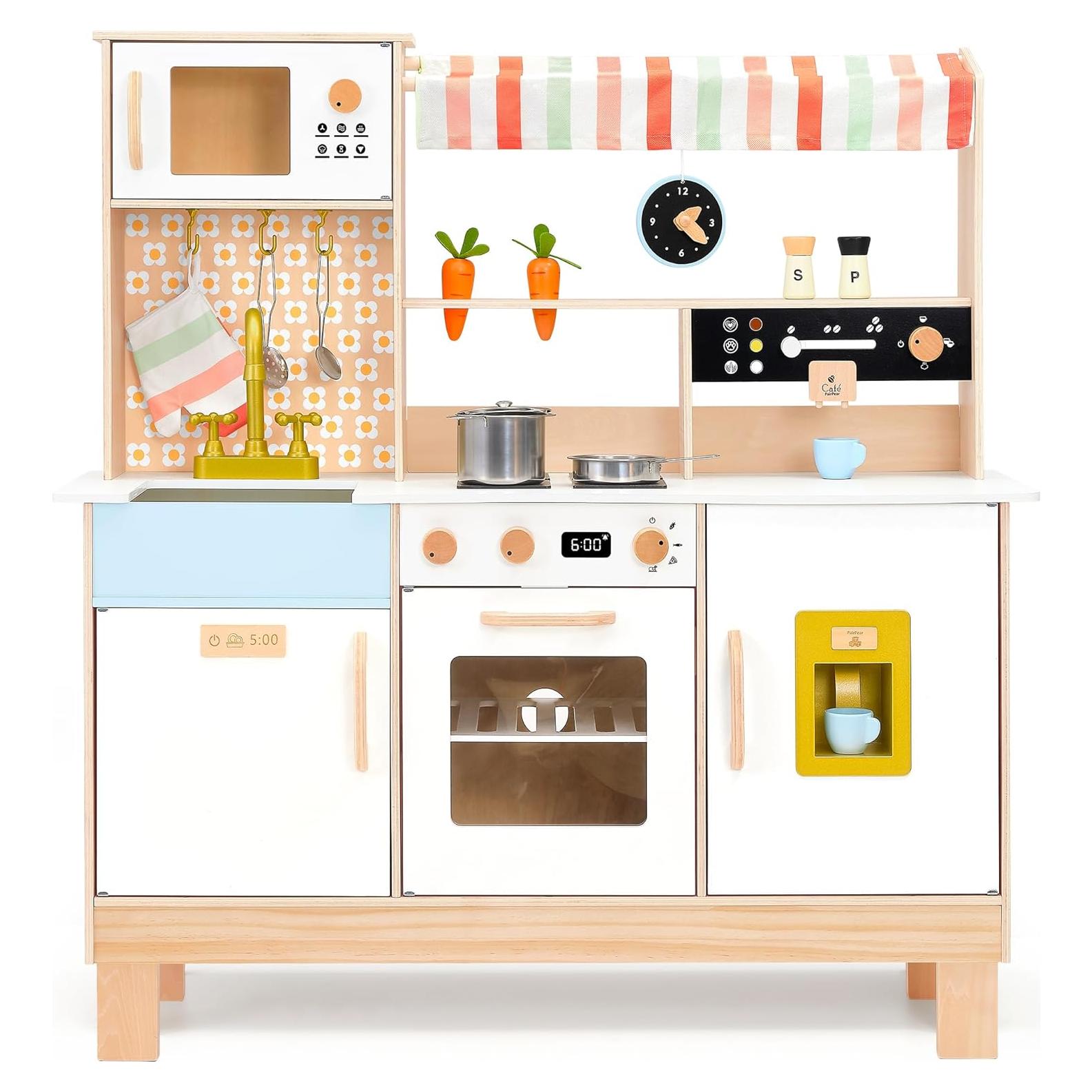 Juego de Cocina de Madera PairPear para Niños 3-8 Años