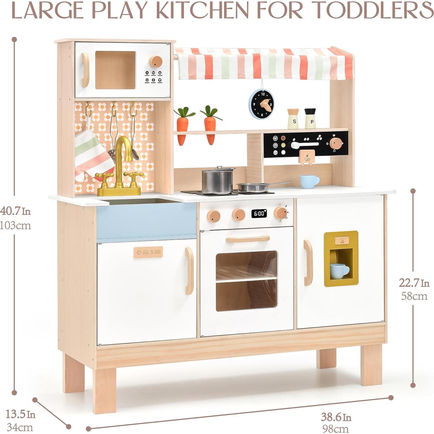 Juego de Cocina de Madera PairPear para Niños 3-8 Años