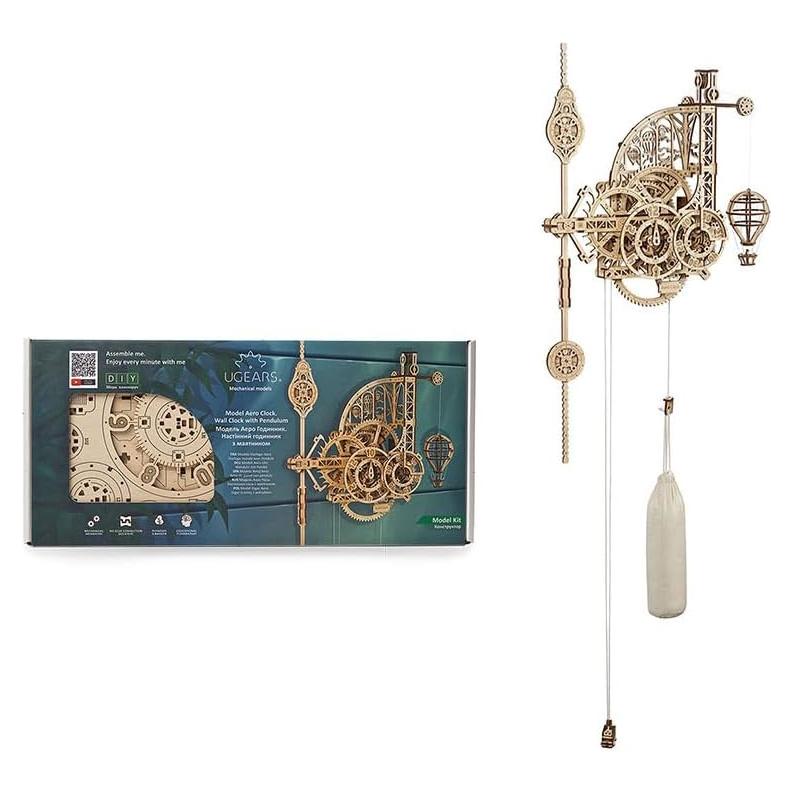 Rompecabezas 3D UGEARS Reloj Aero de Madera - 320 Piezas