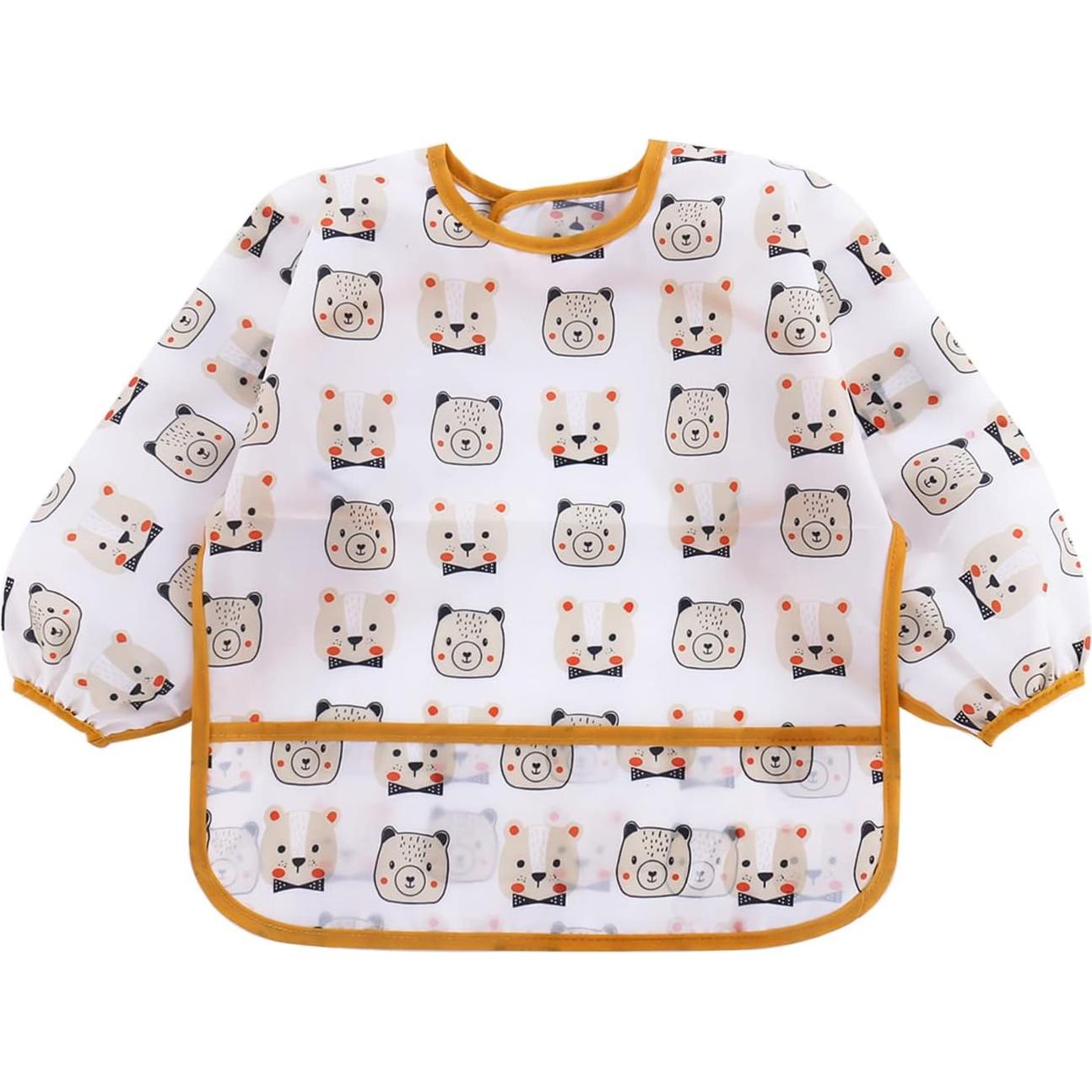 Baberos de Manga Larga PandaEar para Bebés 6-24 Meses