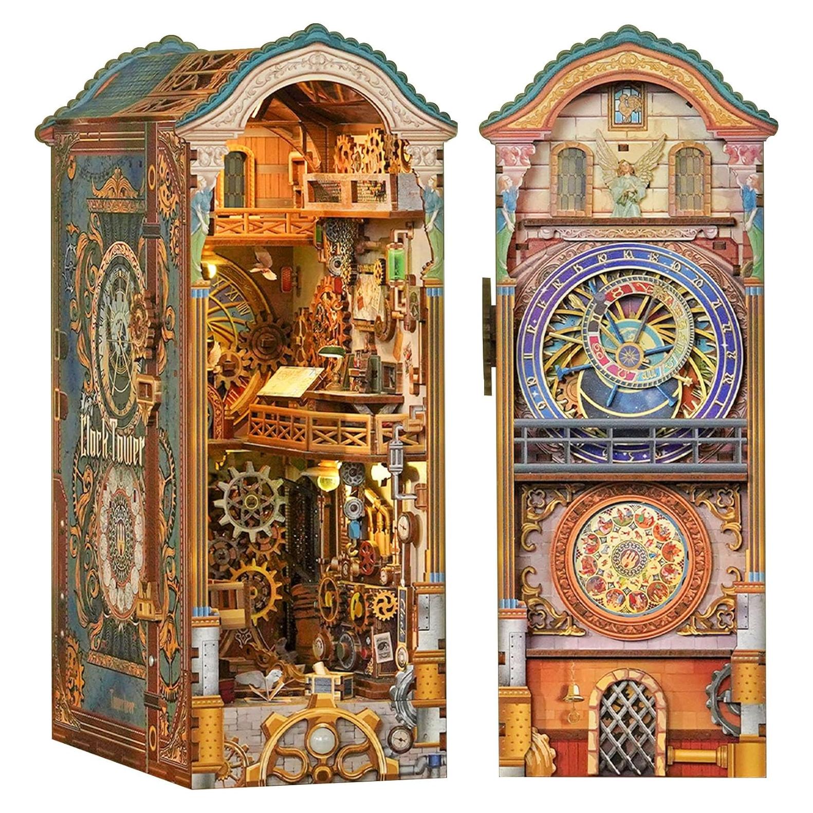 Kit de Rincón de Libros DIY Tonecheer Torre del Reloj 3D