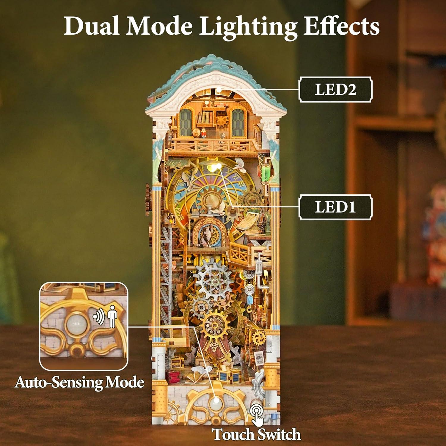 Kit de Rincón de Libros DIY Tonecheer Torre del Reloj 3D