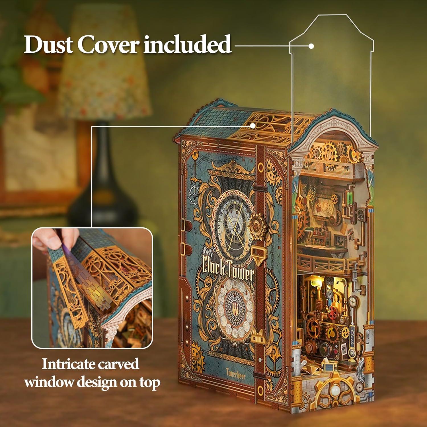 Kit de Rincón de Libros DIY Tonecheer Torre del Reloj 3D