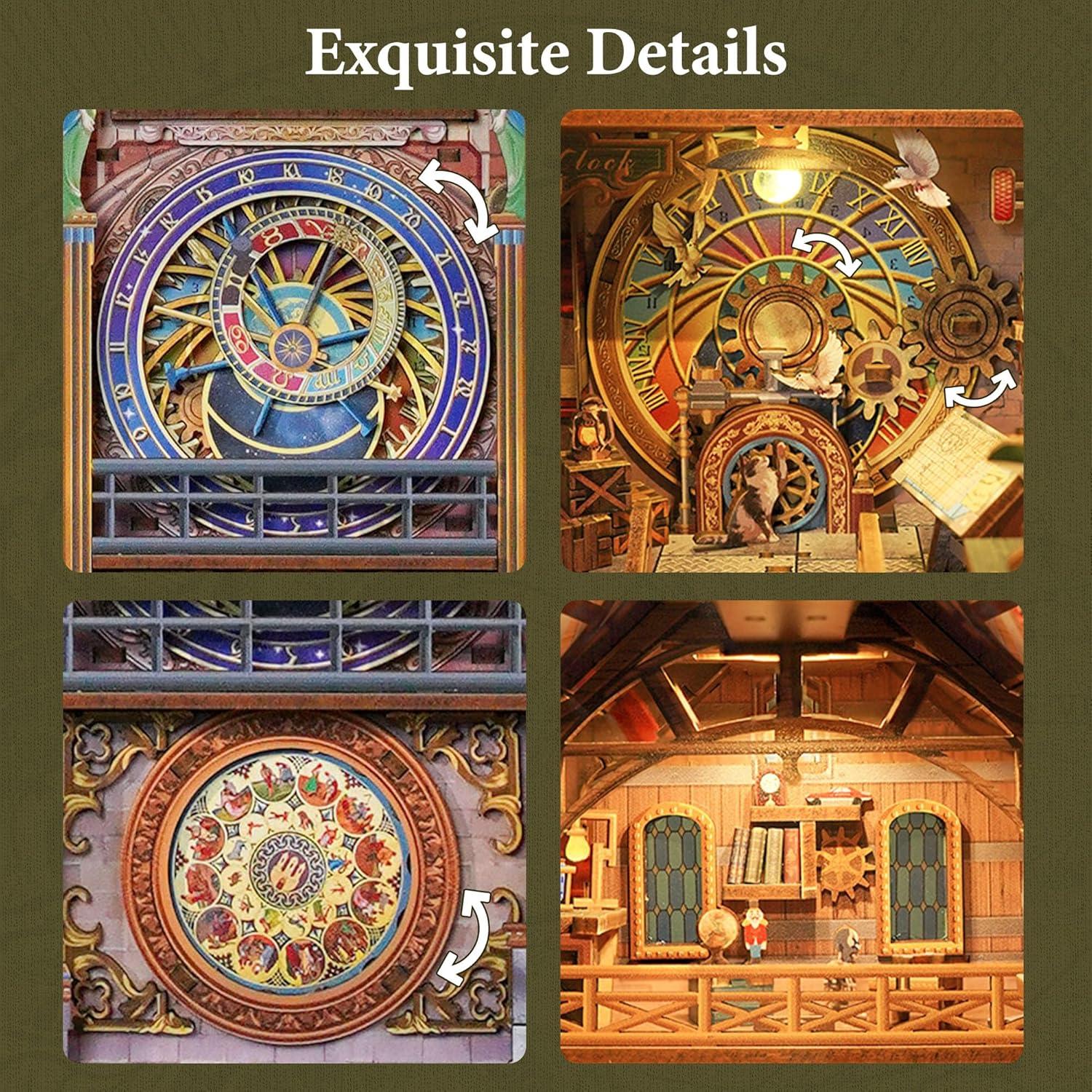 Kit de Rincón de Libros DIY Tonecheer Torre del Reloj 3D