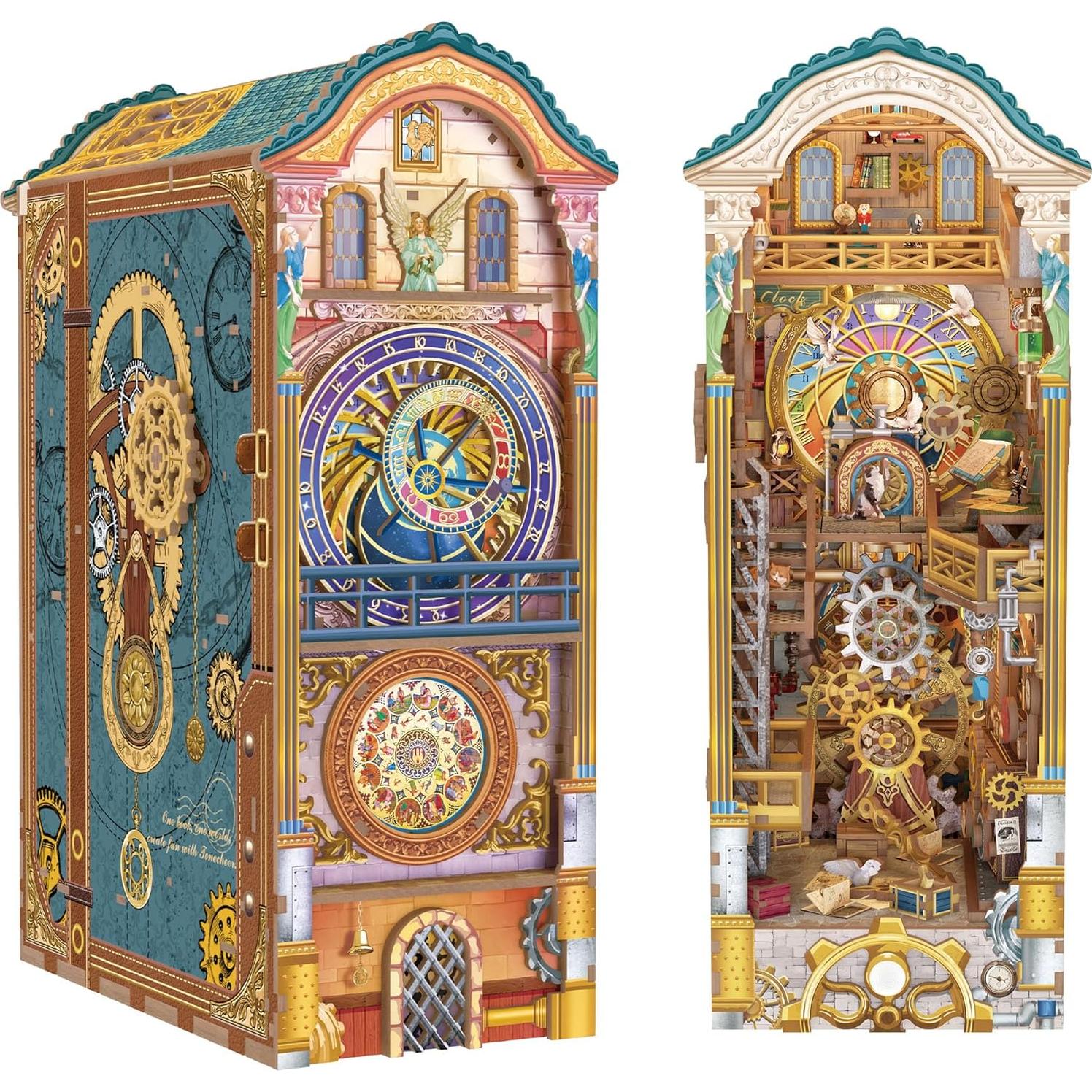 Kit de Rincón de Libros DIY Tonecheer Torre del Reloj 3D