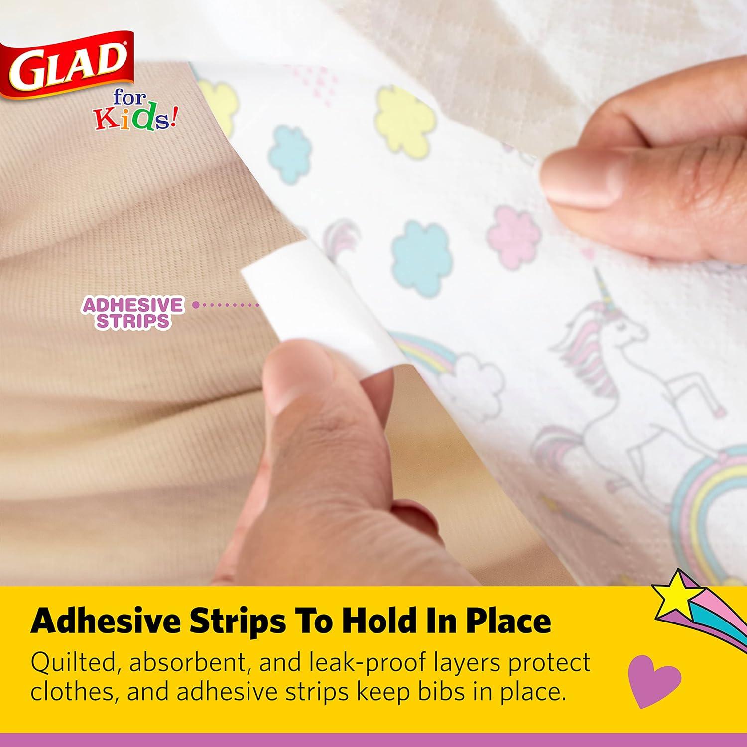 Baberos Desechables Unicornio Glad for Kids - 30 Unidades