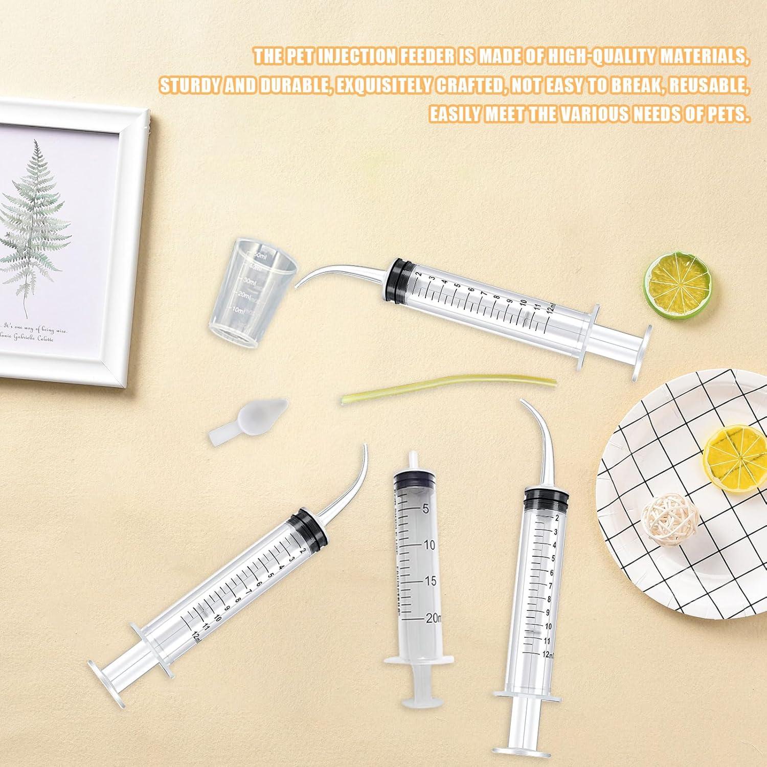 Juego de Jeringas de Alimentación Suxgumoe 12ml 20ml y Taza Medidora