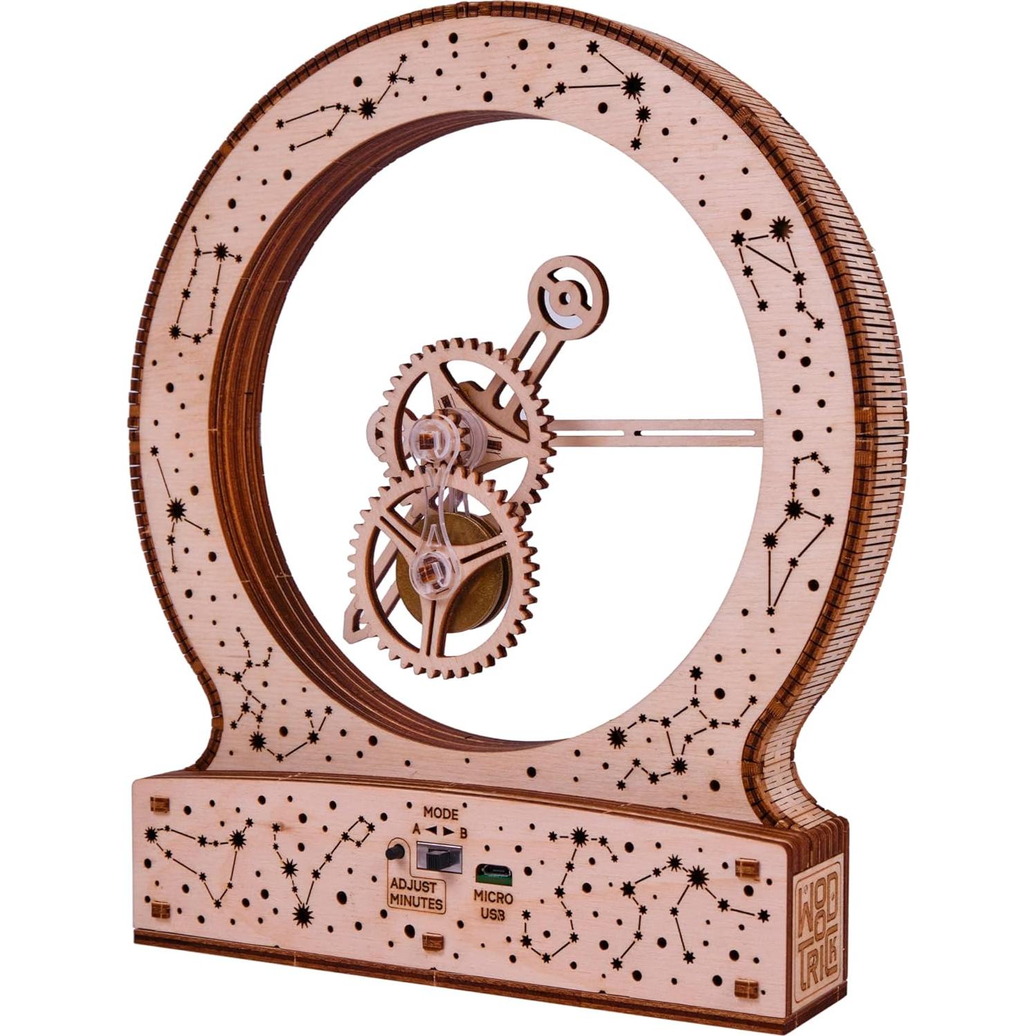 Reloj Cinético Zodiac Wood Trick - Rompecabezas 3D de Madera