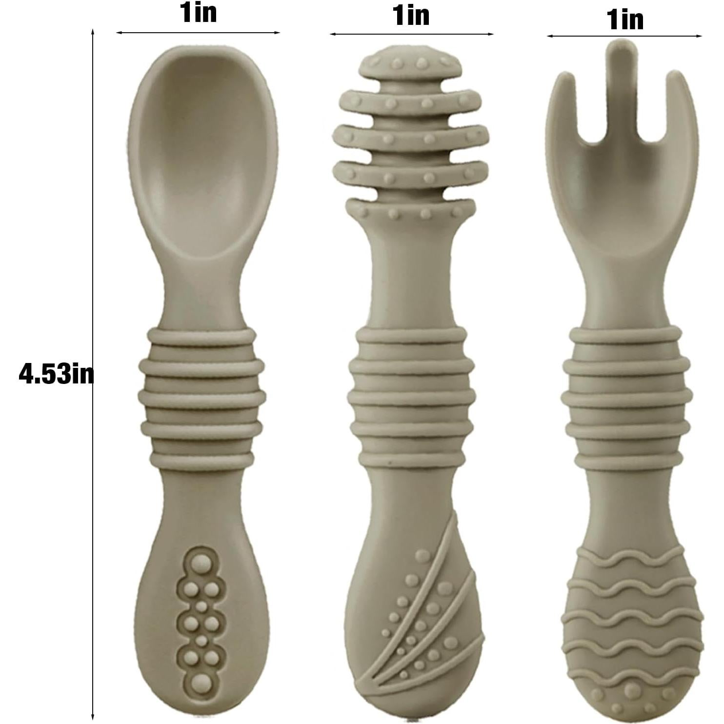Juego de Cucharas y Tenedores de Silicona PandaEar - 6 Piezas