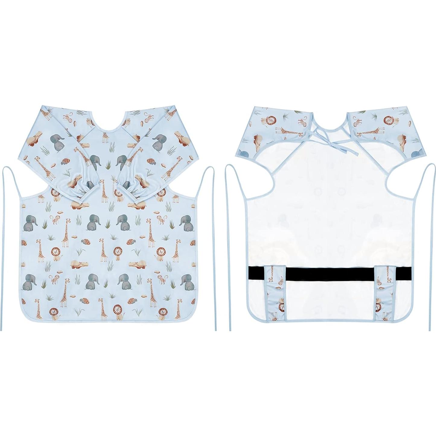 Babero Cubierto para Bebés Vicloon Azul Impermeable 6-36 Meses