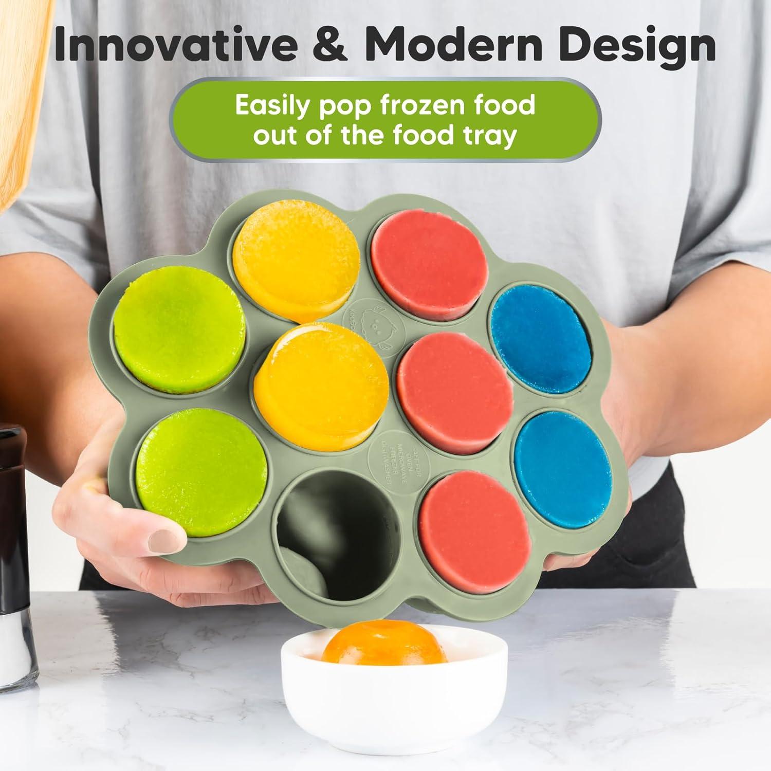 Bandeja de Congelador de Comida para Bebés KeaBabies 10 Cubos 600ml