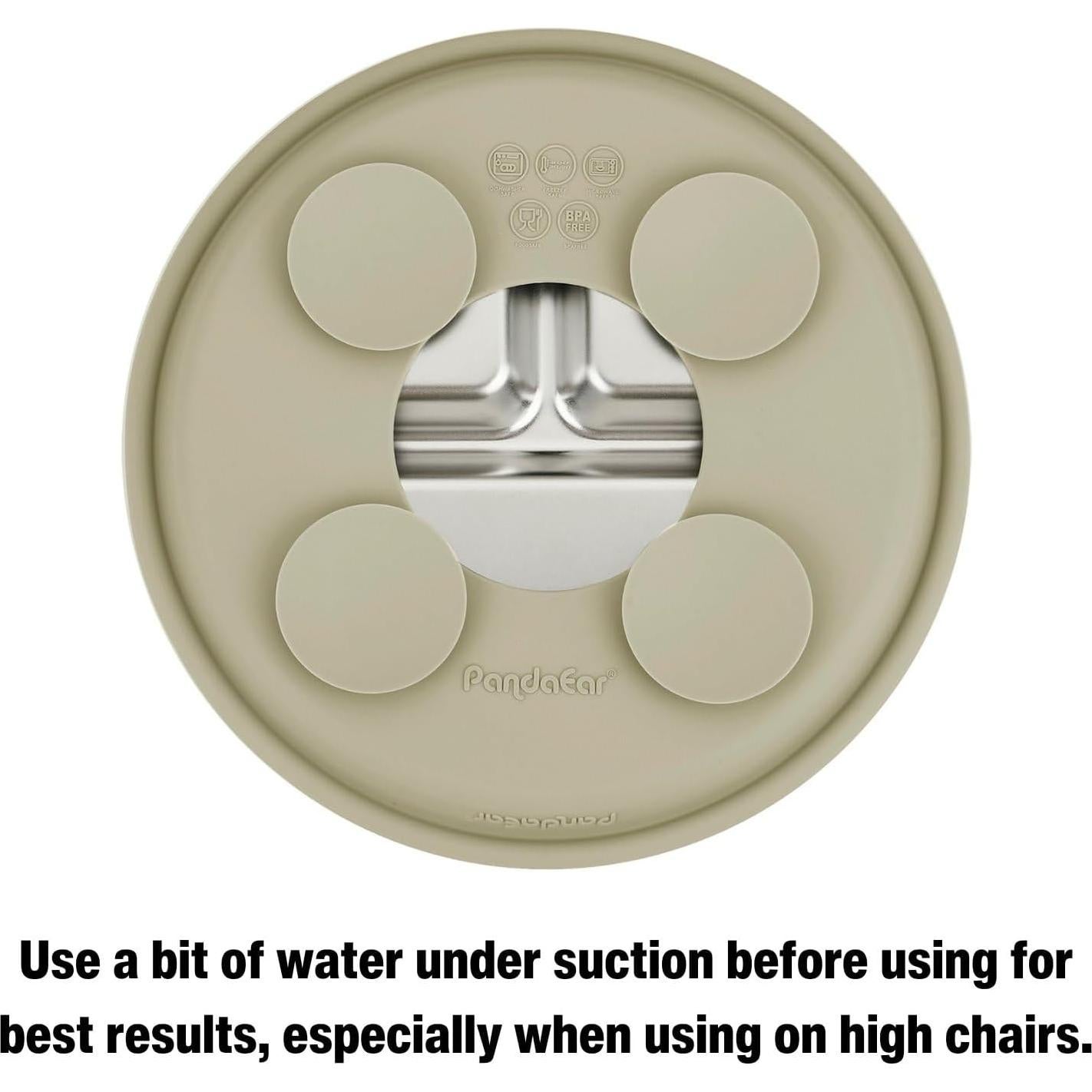 Conjunto de Platos y Utensilios PandaEar para Bebés - Acero Inoxidable